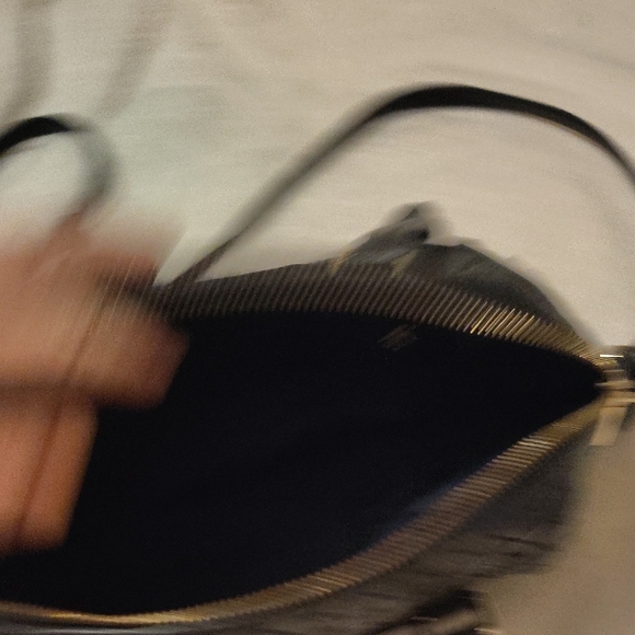 Cole Haan Black Woven Leather Shoulder Bag - Picture 5 of 6